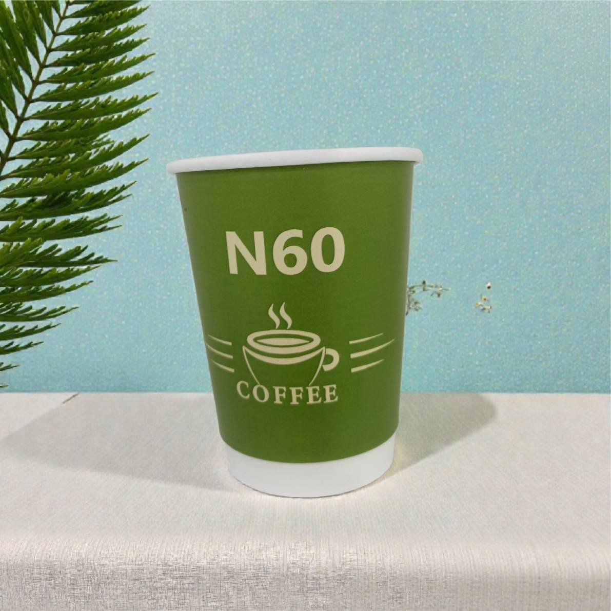 أكواب ورقية بشعار الشركة